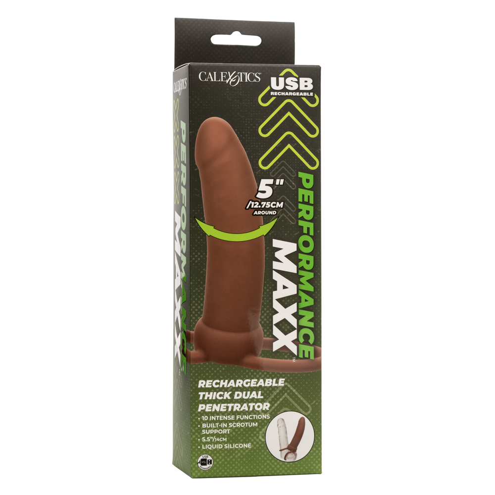 00fWsOmLK8P9WeN6FqX4VzB9SJSGEkTW Performance Maxx Rechargeable Thick Dual Penetrator - Brown - Image 1