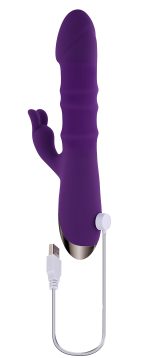 Playboy Pleasure - Hop to It - Rabbit Vibrator - Dark Purple - Image 8