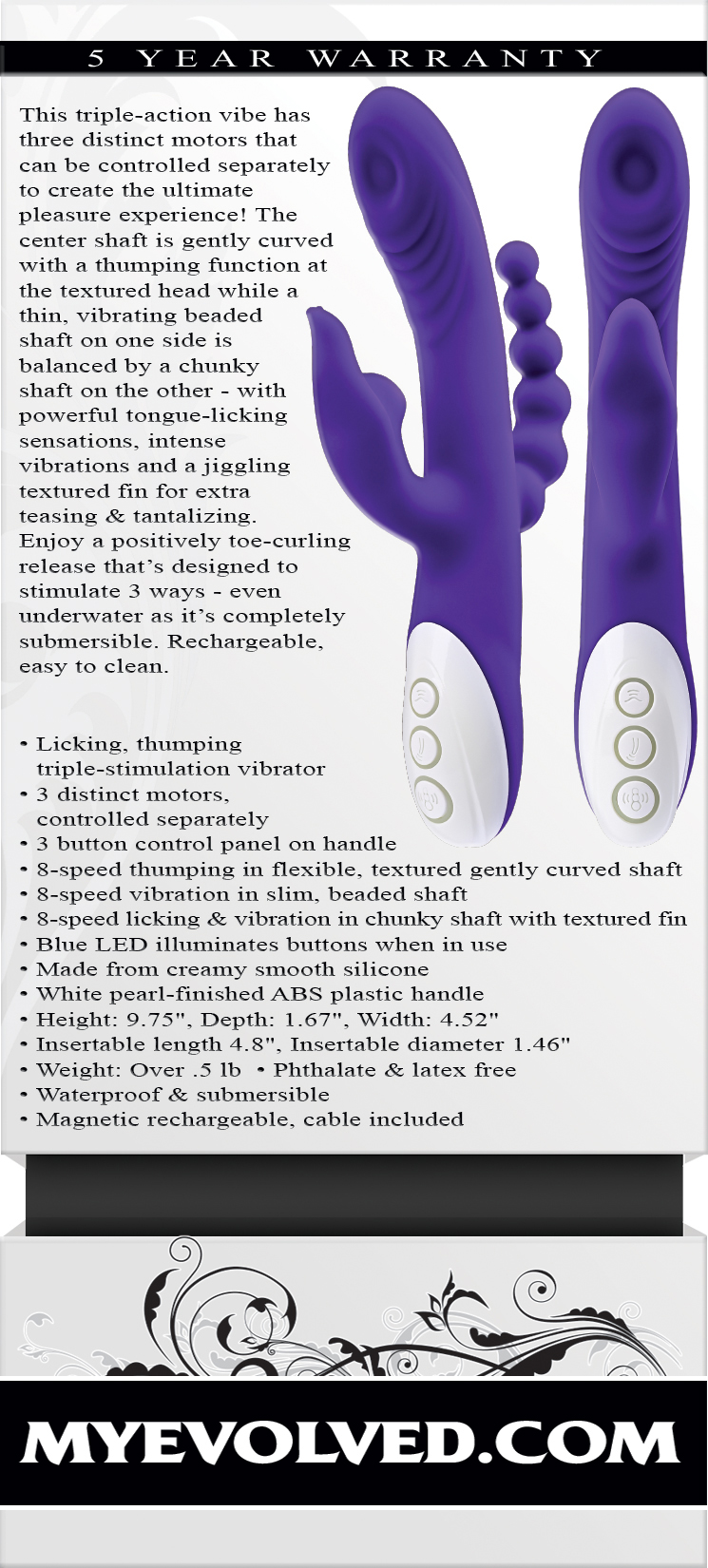 0GaAkyGPHiYdIXGpGGR5VCZvSR7qsdXc Lick Me - Triple Stim Vibe - Purple - Image 1