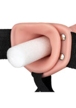 Vibrating Hollow Strapon Without Balls 6 Inch - Balls 6 Inch - Flesh - Image 7