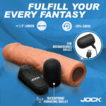 Jock Vibrating Penis Extension with Remote - Medium - Image 4
