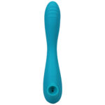 This Product Sucks - Sucking Clitoral Stimulator With Bendable G-Spot Vibrator - Teal - Image 4