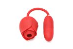 Bloomgasm Romping Rose Suction and Thrusting Vibrator - Red - Image 4