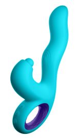 Klio Triple Action Thumping Rabbit Vibrator - Turquoise - Image 7