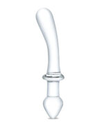9 Inch Classic Curved Dual-Ended Dildo - Clear - Image 3