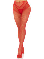 French Cut Crotchless Fishnet - One Size - Red - Image 3