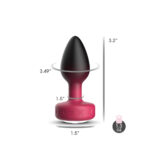 Eluxe Vibrating Clr Gem Rbyombre Plug Sm With Remote - Image 8