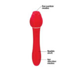 Wild Rose Suction Vibrator - Red - Image 3
