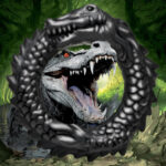 Black Caiman Silicone Cock Ring - Black - Image 7