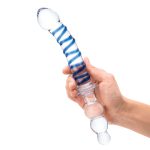 10 Inch Twister Dual-Ended Dildo - Clear/blue - Image 4