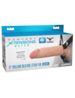 Fantasy X-Tensions Elite 6" Silicone Hollow Strap Dual Density - Light - Image 2