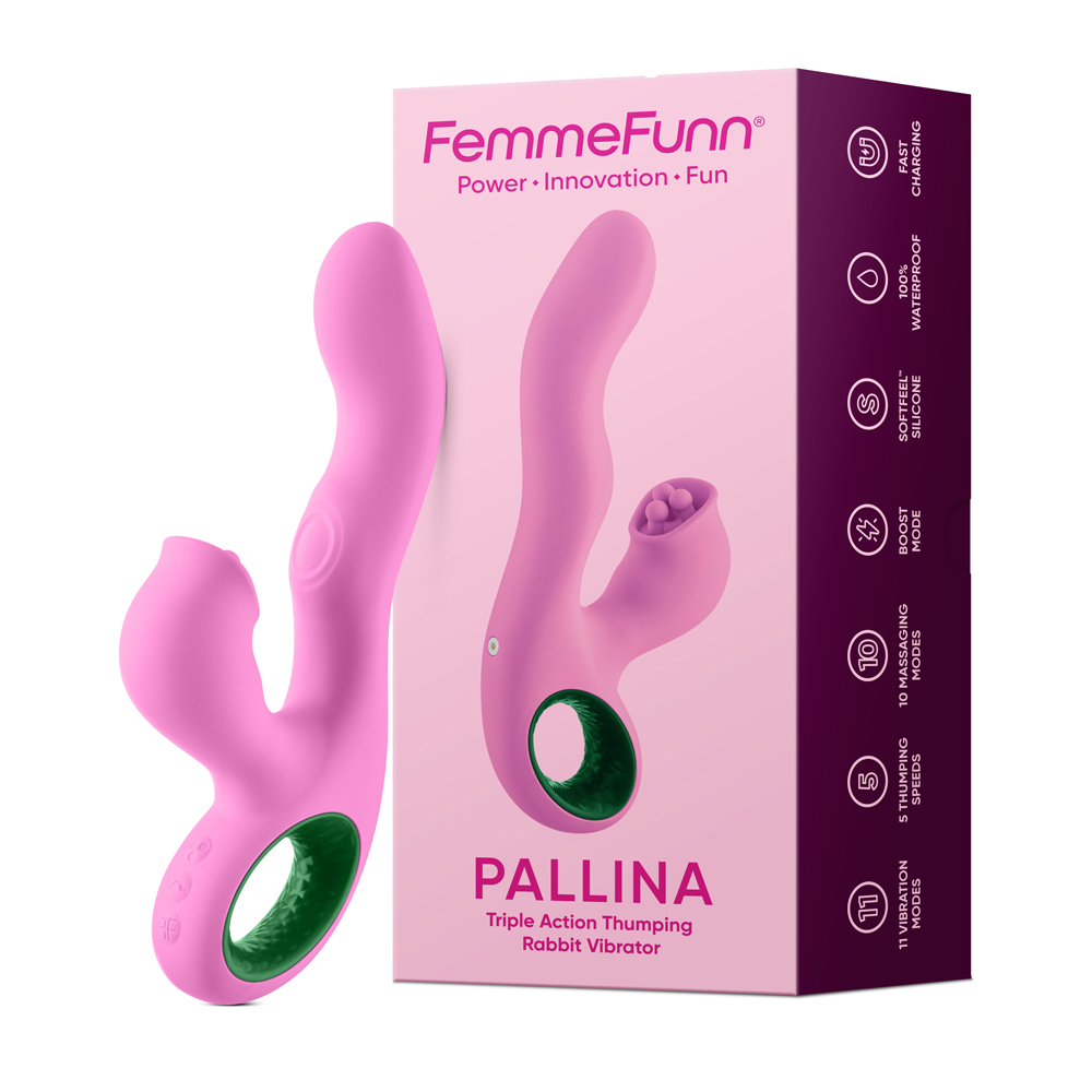 2x8ilo01 Pallina Triple-Action Rabbit Vibrator - Pink - Image 1