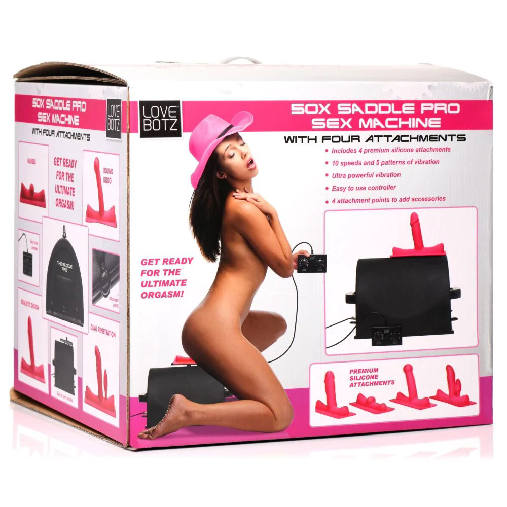 39xwdyo03vN2KEUJaUERTR8KFKDeJb4Z Love Botz 50x Saddle Pro Sex Machine With 4 Attachments - Image 1