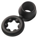 Alpha Liquid Silicone Dual Support Magnum Ring - Black - Image 5
