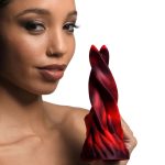 Hell Kiss Twisted Tongues Silicone Dildo - Red - Image 7