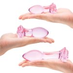 3 Pc Rosebud Butt Plug Set - Pink - Image 4