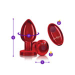 Vibrating Red Metal Remote Plug - Lg - Image 6