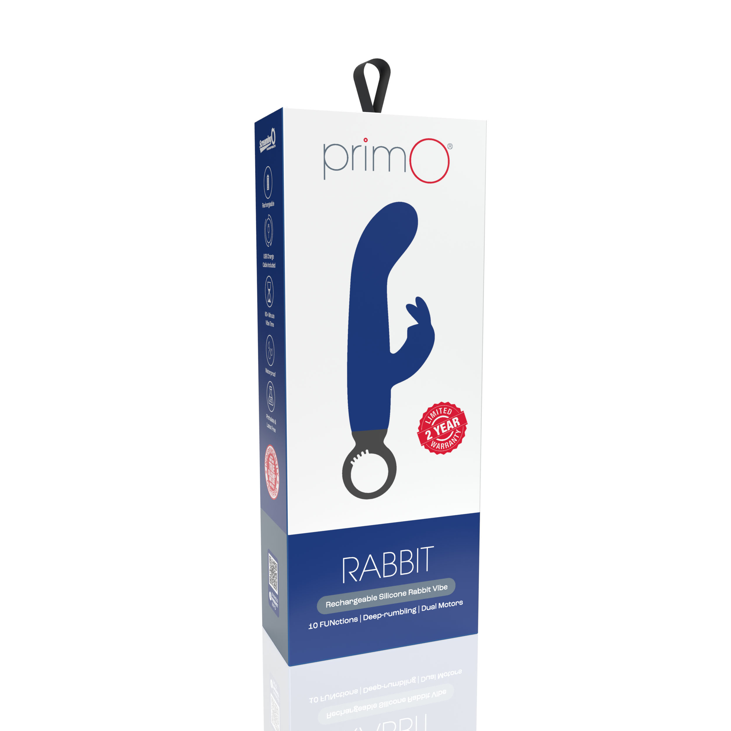 4Dl7viGcMAHRp6Y7LhRmBTsLhEiypojX Primo Rabbit Rechargeable Vibrator - Blueberry - Image 1