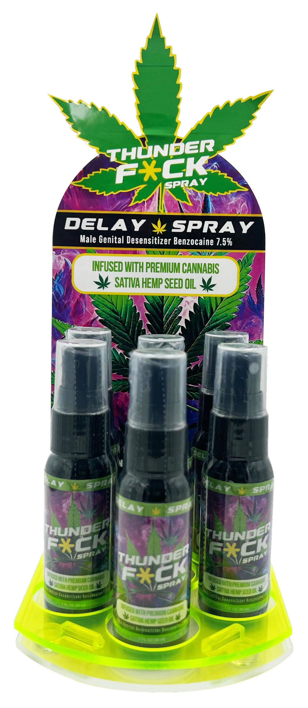 4Ezeqk2A Thunder F*Ck Male Climax Control Spray Six Bottle - Display - Image 1
