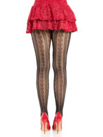Sweetheart Striped Tights - Os - Black/red - Image 2