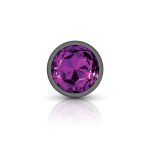 Purple Round Gem Anal Trainer Kit - Gunmetal - Image 6