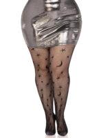 Celestial Net Tights - 1x/2x - Black - Image 4