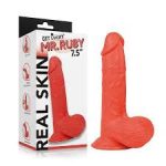 Real Skin Mr. Ruby 7.5" Dual Layer Dildo - Image 6