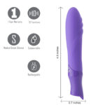 Margo Silicone Textured Bullet Vibrator - Neon Purple - Image 7