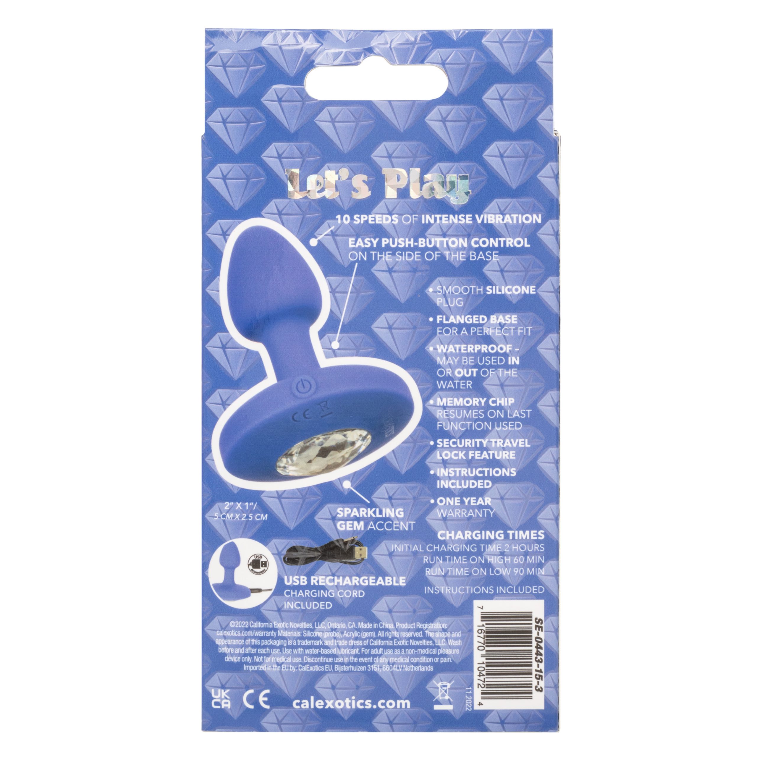5CmcQgAYXbmiWN2coOIZHFnJleCaQmWr Cheeky Gems - Small Rechargeable Vibrating Probe - Vibrating Probe - Blue - Image 1