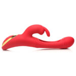 Rabbit Flick Flicking Silicone Rabbit Vibrator - Red - Image 3