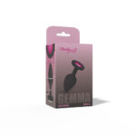 Gemma Pink Gem Black Silicone Plug - Small - Image 4