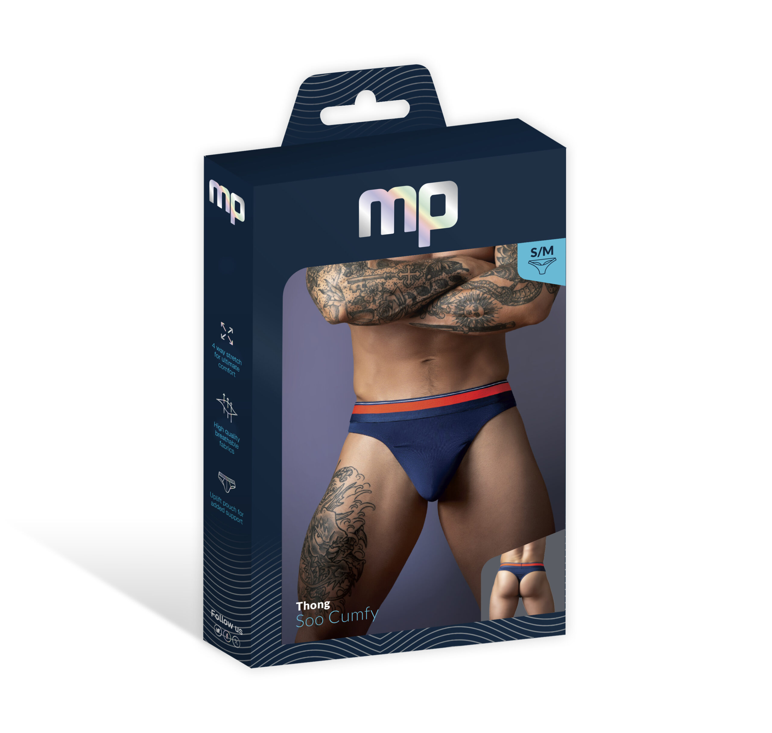 5OjaVB2x Soo Cumfy Thong Small Medium Navy - Image 1