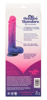 Naughty Bits Ombre Hombre XL Vibrating Dildo - - Pink/purple - Image 2