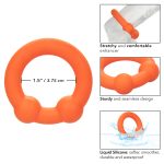 Alpha Liquid Silicone Dual Ball Ring - Orange Orange - Image 6