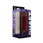 Shaft - Model a 8.5 Inch Liquid Silicone Dong With Balls - Mahogany