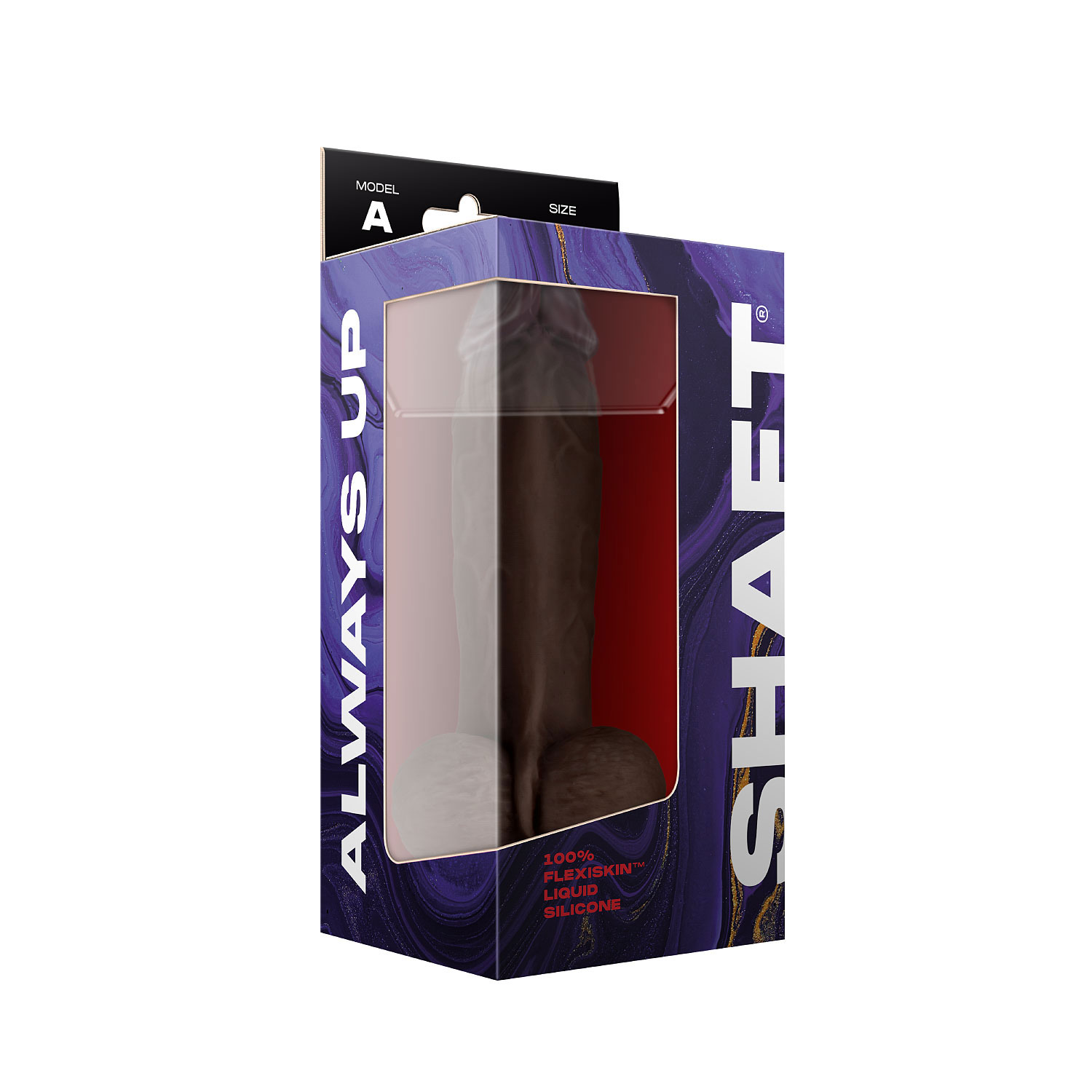 5RePa5KuaxlFixxQsctbfGb8p7AX2w4U Shaft - Model a 8.5 Inch Liquid Silicone Dong With Balls - Mahogany - Image 1