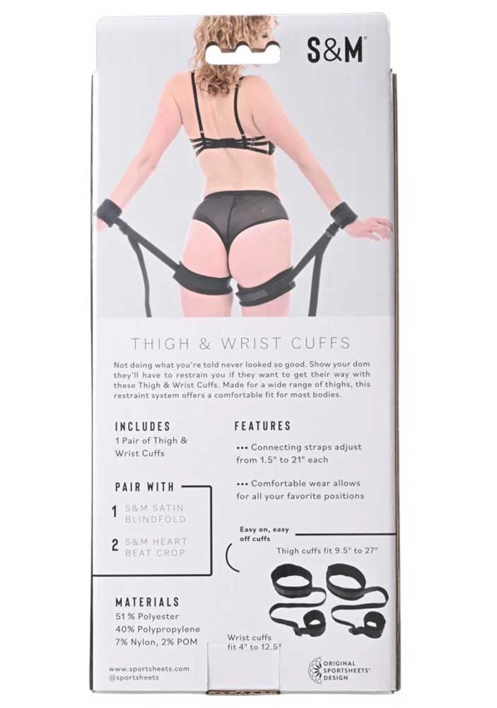 5izUNlEFUFjNjPZqaNkl6BpsXpbxG8TE Thigh and Wrist Cuffs - Black - Image 1