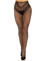 French Cut Crotchless Fishnet - One Size - Black - Image 6