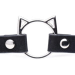 Kinky Kitty Ring Slim Choker - Black - Image 2