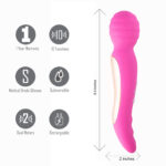 Zoe Twisty Dual Vibrating Pleasure Wand - Pink - Image 6