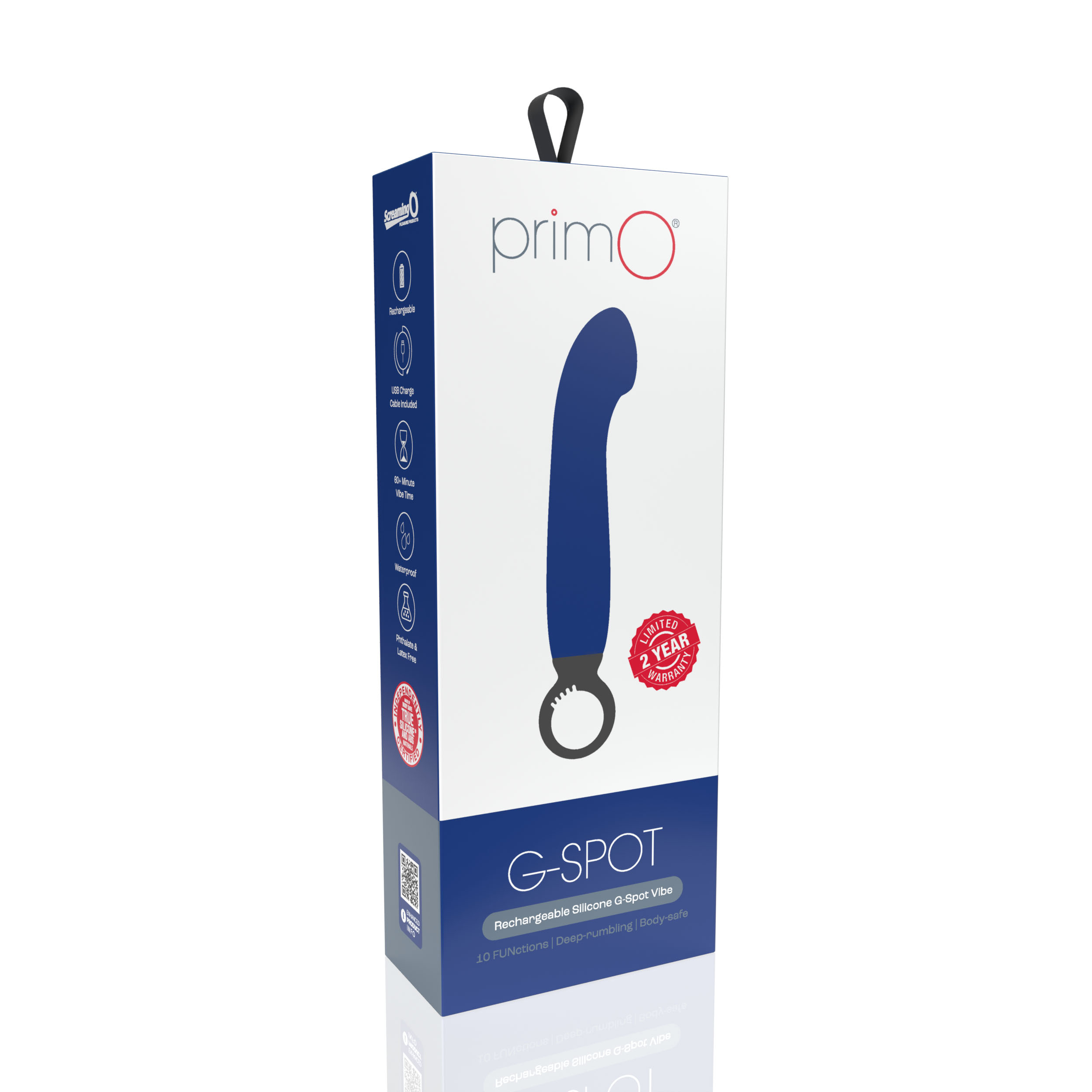 69cEgSbAMgcMu09sfpyINWlKCymLYaiW Primo G-Spot Rechargeable Vibrator - Blueberry - Image 1
