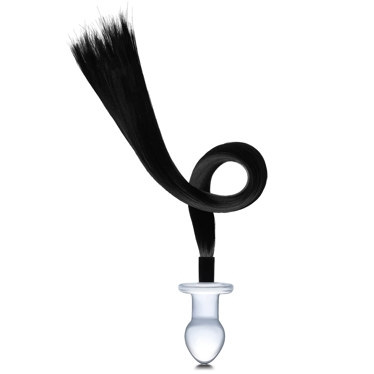 6dKcwl8RsGbhd1WtlYdEIib3TaSu2mpq 3" Horse Tail Glass Butt Plug - Image 1