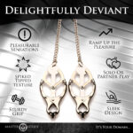 Primal Spiked Clover Nipple Clamps - Silver - Image 6