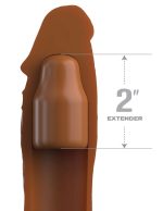 Fantasy X-Tensions Elite 8 Inch Sleeve With 2 Inch Plug - Tan - Image 2