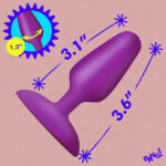 Flexible Vibrating Silicone Butt Plug - Purple - Image 3