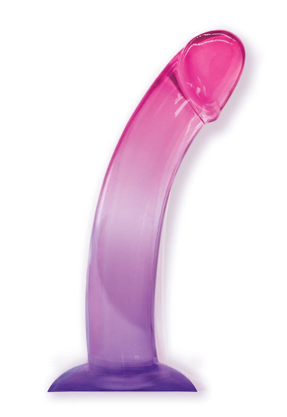 7CkL5jQYZiQQG1HNfIenuWaRIsmOCr0I Shades, 8.25" Smoothie Jelly Tpr Gradient Dong - Purple and Pink - Image 1