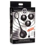 Cock Dangler Silicone Penis Strap With Weights - Black