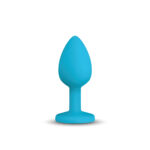 Gemma Clear Iridescent Gem Teal Silicone Plug - S - Image 9