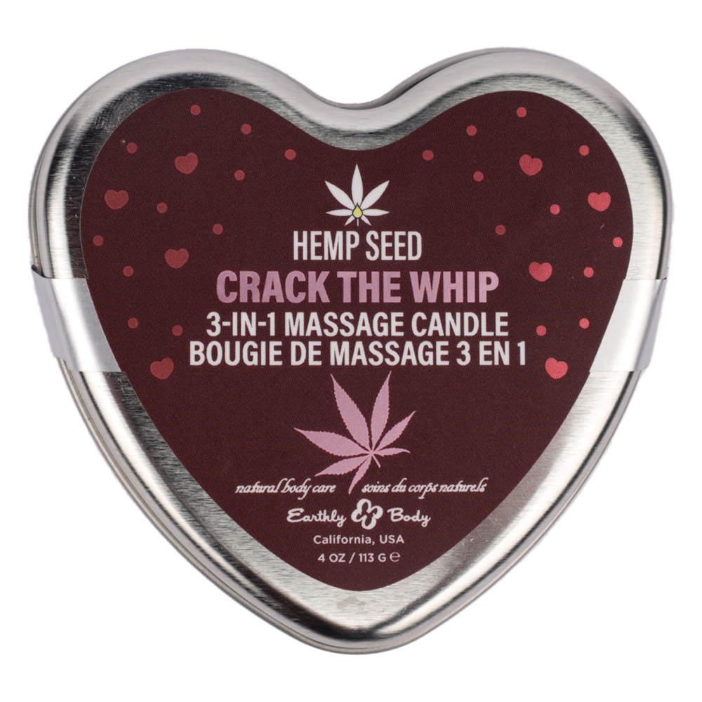7RwwMpc9 Hemp Seed 3 in 1 Massage Candle Crack the Whip 4.7oz - Image 1