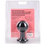 Round Butt Plug Medium - Black - Image 2